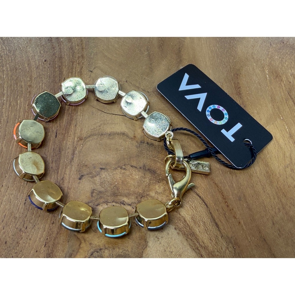 TOVA Croatia Bracelet in Candy Crush  Multi Color Statement Link New with Tags - Picture 3 of 4